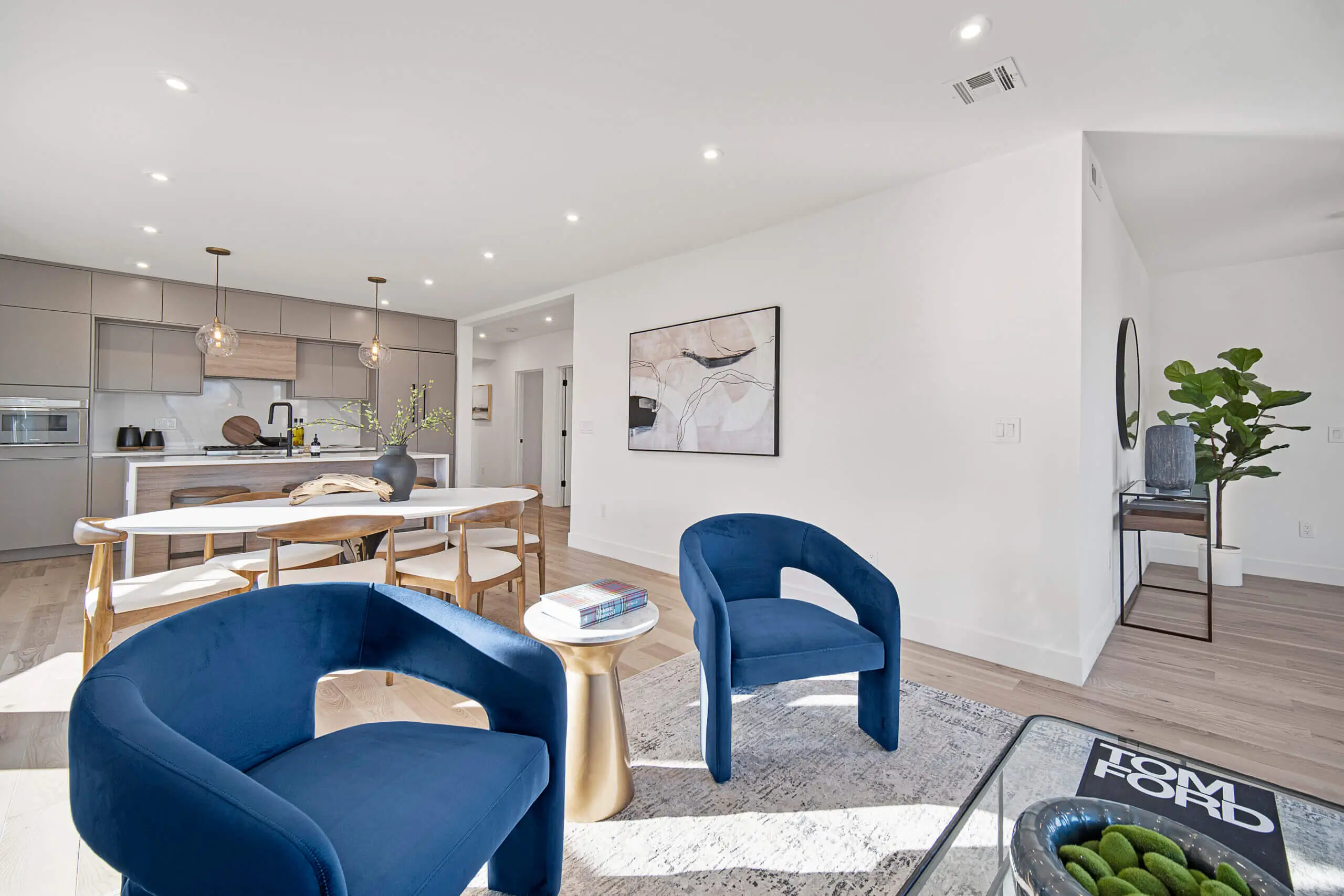 Professional interior real estate photography by SkyView Boston showing bright, inviting living room